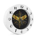Golden Spiritual Bird Print Alarm Clock