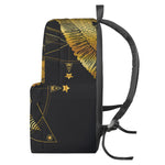 Golden Spiritual Bird Print Backpack