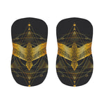 Golden Spiritual Bird Print Bar Stool Covers