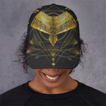 Golden Spiritual Bird Print Baseball Cap