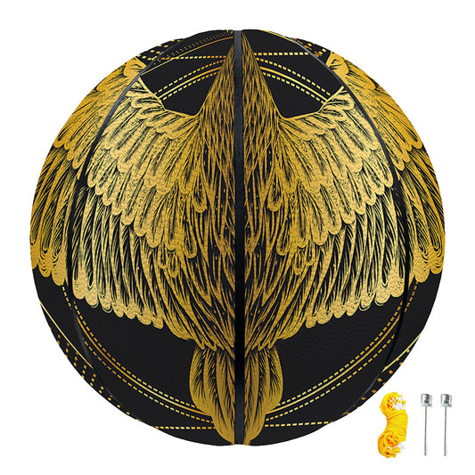 Golden Spiritual Bird Print Basketball