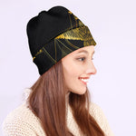 Golden Spiritual Bird Print Beanie