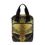 Golden Spiritual Bird Print Bible Tote Bag