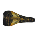 Golden Spiritual Bird Print Bicycle Seat Cover