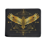 Golden Spiritual Bird Print Bifold Wallet