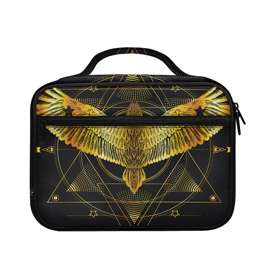 Golden Spiritual Bird Print Briefcase Bible Bag