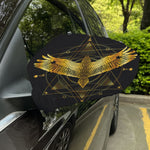 Golden Spiritual Bird Print Car Side Mirror Covers
