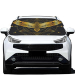 Golden Spiritual Bird Print Car Windshield Snow Cover