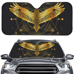 Golden Spiritual Bird Print Car Windshield Sun Shade