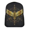 Golden Spiritual Bird Print Casual Backpack