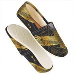 Golden Spiritual Bird Print Casual Shoes