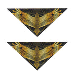 Golden Spiritual Bird Print Dog Bandana
