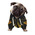 Golden Spiritual Bird Print Dog Zip Up Hoodie