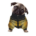 Golden Spiritual Bird Print Dog Zip Up Jacket