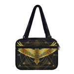 Golden Spiritual Bird Print Double Strap Bible Bag