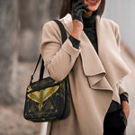 Golden Spiritual Bird Print Double Strap Bible Bag