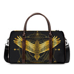 Golden Spiritual Bird Print Duffle Bag