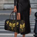 Golden Spiritual Bird Print Duffle Bag