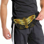 Golden Spiritual Bird Print Fanny Pack