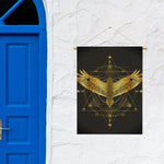 Golden Spiritual Bird Print Garden Flag