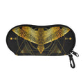 Golden Spiritual Bird Print Glasses Case