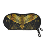 Golden Spiritual Bird Print Glasses Case