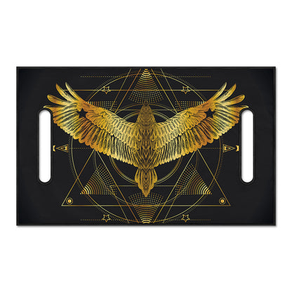Golden Spiritual Bird Print Golf Cart Seat Cover
