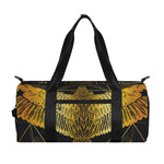 Golden Spiritual Bird Print Gym Bag