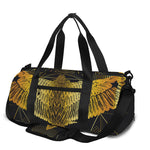 Golden Spiritual Bird Print Gym Bag