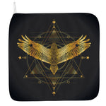 Golden Spiritual Bird Print Hand Towel