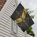 Golden Spiritual Bird Print House Flag