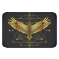 Golden Spiritual Bird Print Indoor Door Mat