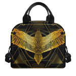 Golden Spiritual Bird Print Insulated Lunch Bag