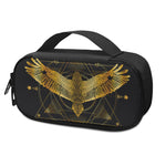 Golden Spiritual Bird Print Insulin Cooler Travel Case