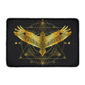Golden Spiritual Bird Print Kitchen Mat