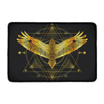Golden Spiritual Bird Print Kitchen Mat