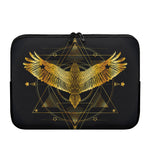 Golden Spiritual Bird Print Laptop Sleeve