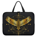 Golden Spiritual Bird Print Laptop Sleeve With Handle