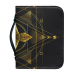 Golden Spiritual Bird Print Leather Bible Cover
