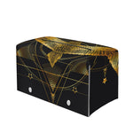 Golden Spiritual Bird Print Leather Tissue Box Cover