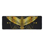 Golden Spiritual Bird Print Long Kitchen Mat