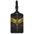 Golden Spiritual Bird Print Luggage Tag