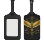 Golden Spiritual Bird Print Luggage Tag