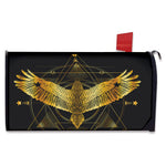 Golden Spiritual Bird Print Mailbox Cover