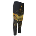 Golden Spiritual Bird Print Men's Compression Pants