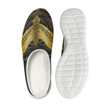 Golden Spiritual Bird Print Mesh Casual Shoes