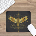 Golden Spiritual Bird Print Mouse Pad