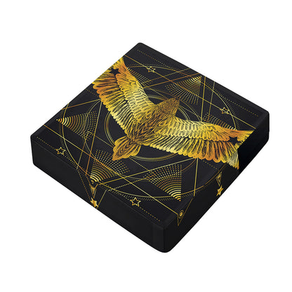 Golden Spiritual Bird Print Outdoor Seat Cushion Cover