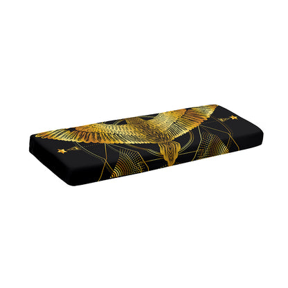 Golden Spiritual Bird Print Piano Keyboard Cover