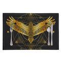 Golden Spiritual Bird Print Placemat